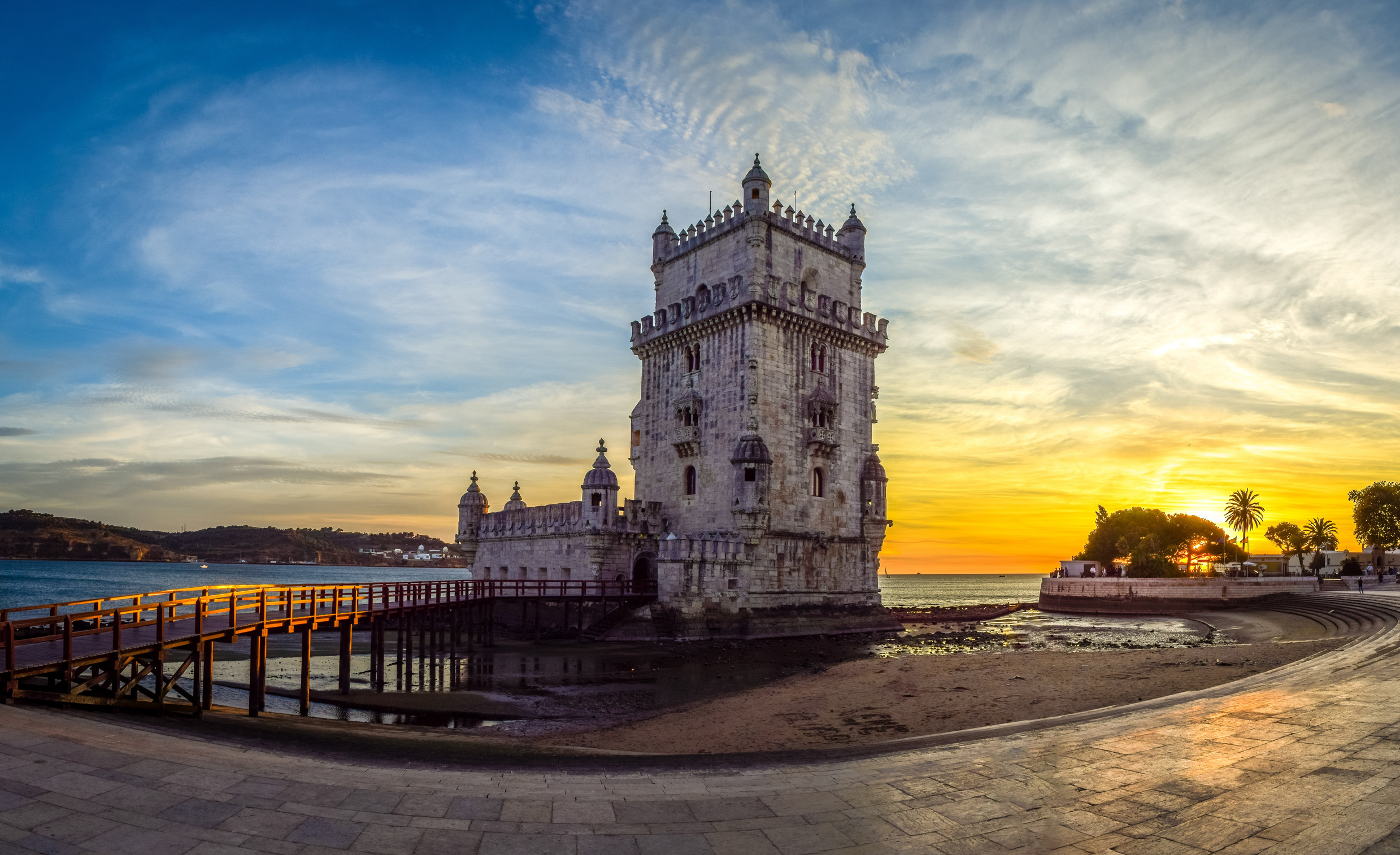 Belem Tower at Sunset